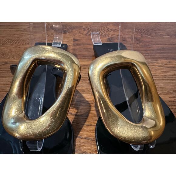 Jeffrey Campbell Women’s Linques Jelly Sandals – Black/Gold – Size 9 – NWOB - Picture 10 of 10